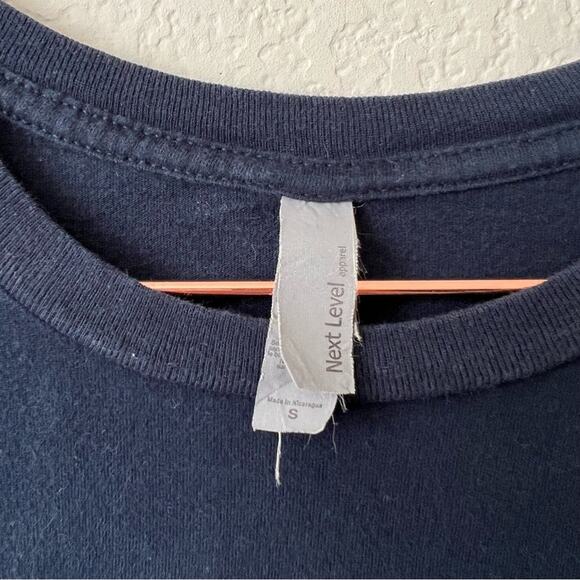 Drink Some Coffee Put On Some Gangster Rap Handle It gold foil blue tee top - Picture 4 of 5